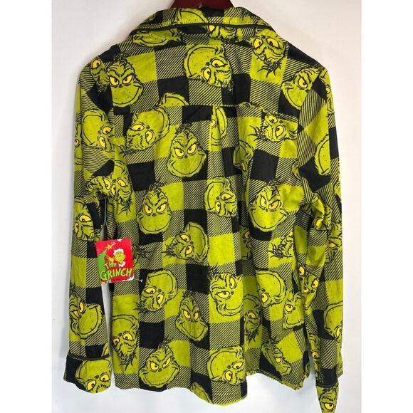 Dr. Seuss The Grinch Plaid Christmas 2 piece Pajama Set Women's Medium NWT - Picture 7 of 14